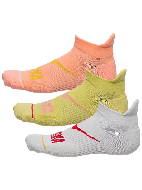 HOKA No-Show Run Socks 3-Pack Aura/Lunar/Papaya