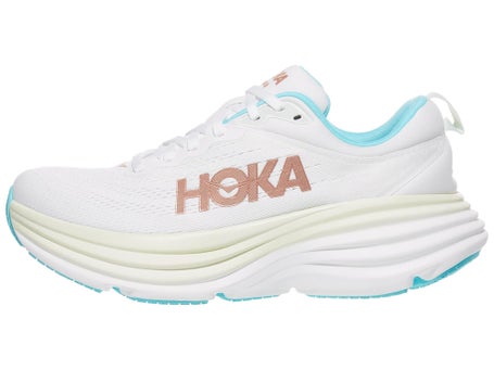 HOKA Bondi 8\Womens Shoes\Frost/Rose Gold