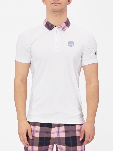 Hydrogen Mens Tartan Zip Tech Polo