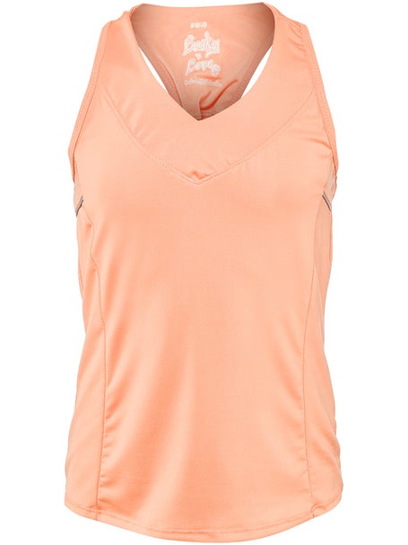 Lucky in Love Girls Core V-Neck Tank - Orange