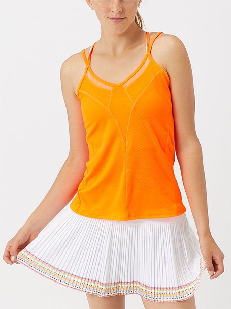 Lucky in Love Womens Neon Vibes Strappy Tank