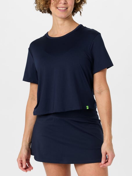 Lucky in Love Womens Core Power Box Top - Navy