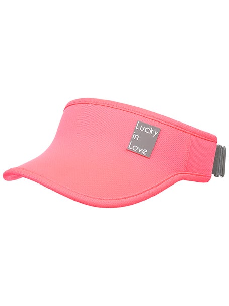 Lucky In Love Womens Stretch Visor - Flamingo