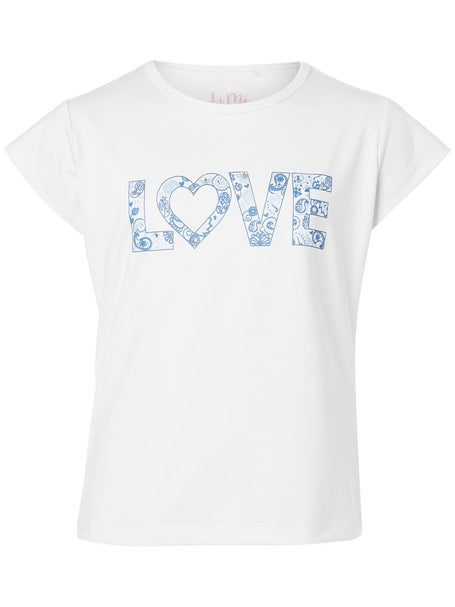 LiMi Girls Paisley Sky Love Bling Top