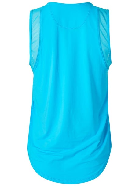 Lucky in Love Womens L-UV Chill Out Tank - Blue