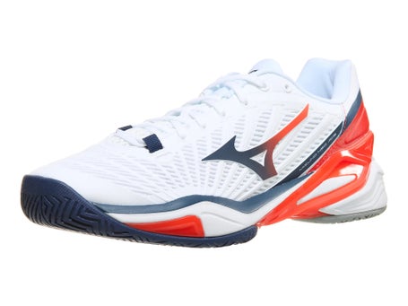 Mizuno Neo Ace White/Insignia Blue/Red Mens Shoes 