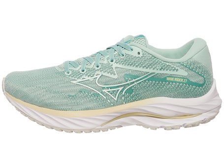 Mizuno Wave Rider 27\Womens Shoes\Eggshell Blue/White