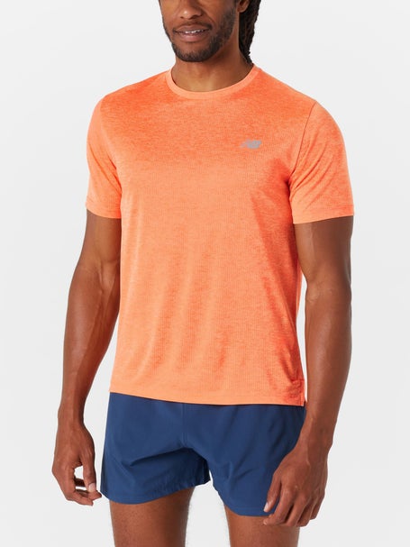 New Balance Mens Athletics T-Shirt Tangerine Heat