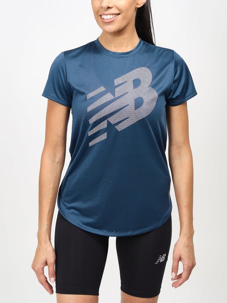 New Balance Womens Accelerate Printed Short Sleeve