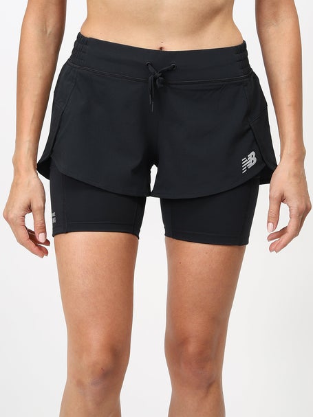 New Balance Womens Impact Run 2in1 Short Black