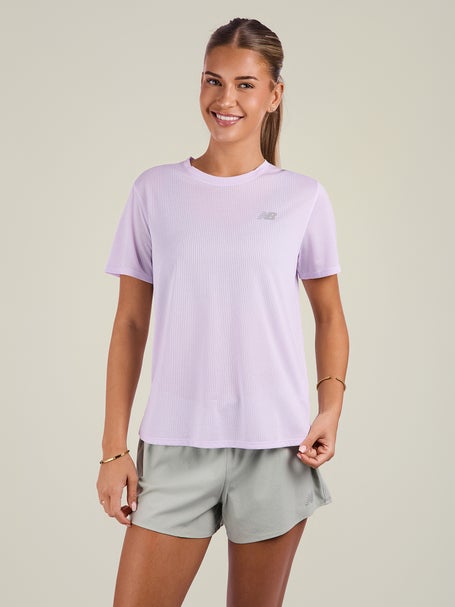 New Balance Womens Athletics T-Shirt Taro Heather