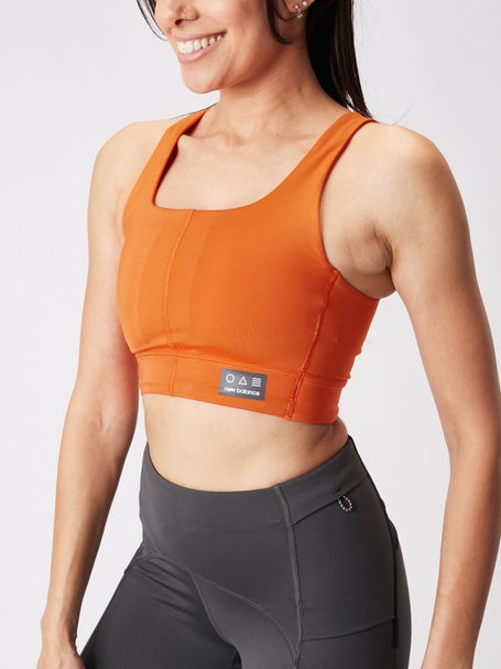 New Balance Womens Impact Bra Top Cayenne