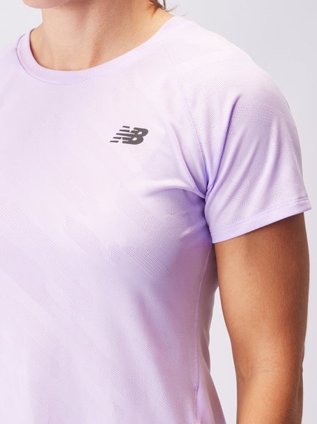 New Balance Womens Q Speed Jacquard Short Sleeve Lilac