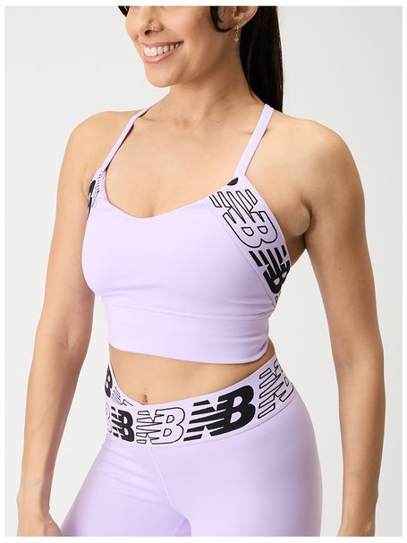 New Balance Womens Relentless Crop Top Cyber Lilac