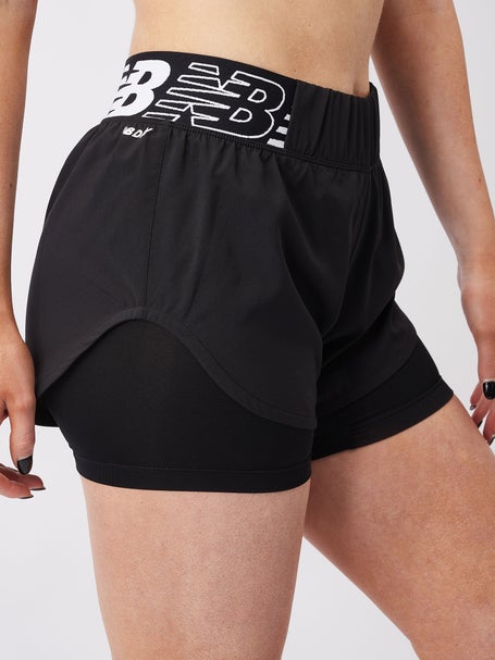 New Balance Womens Relentless 2in1 Short Black