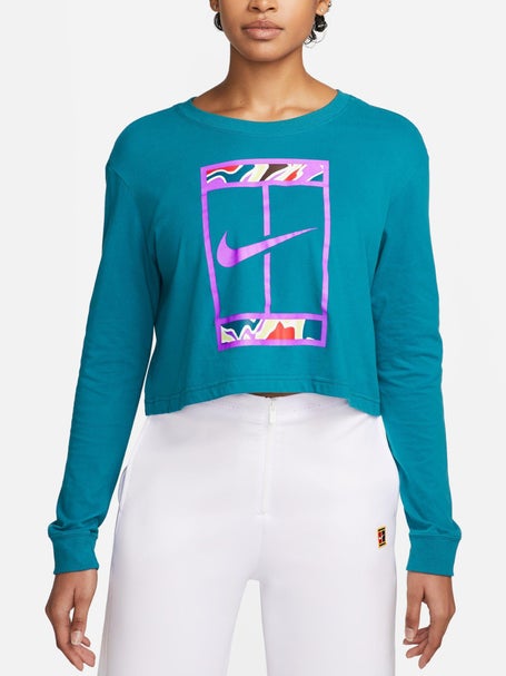 Nike Womens Melbourne Slam Crop Long Sleeve