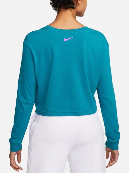 Nike Womens Melbourne Slam Crop Long Sleeve
