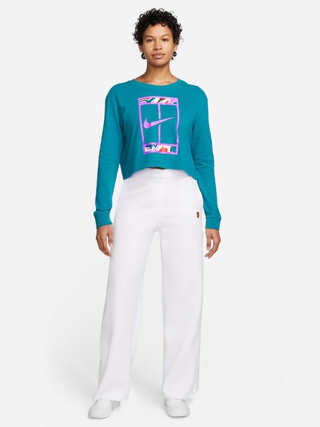 Nike Womens Melbourne Slam Crop Long Sleeve