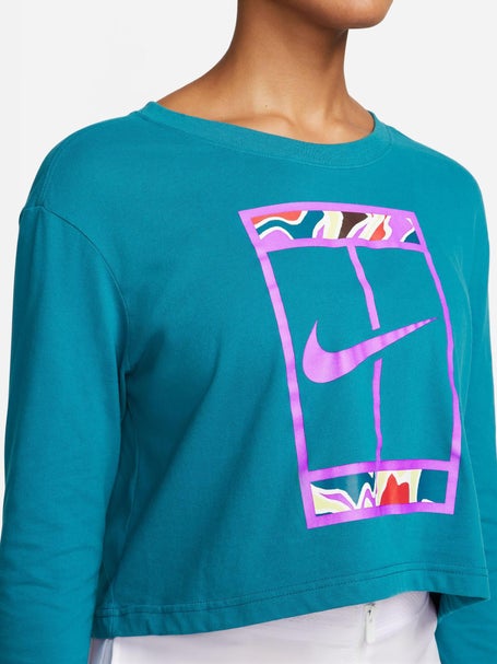 Nike Womens Melbourne Slam Crop Long Sleeve