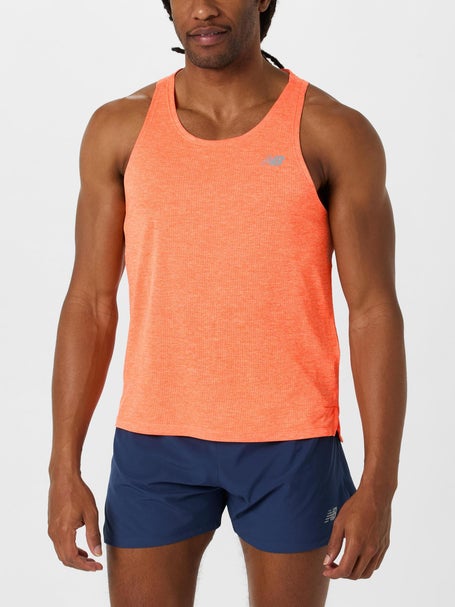 New Balance Mens Athletic Singlet Tangerine Heat
