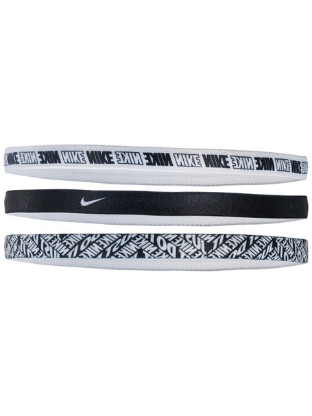 Nike Printed Headband 3 Pack White/Black