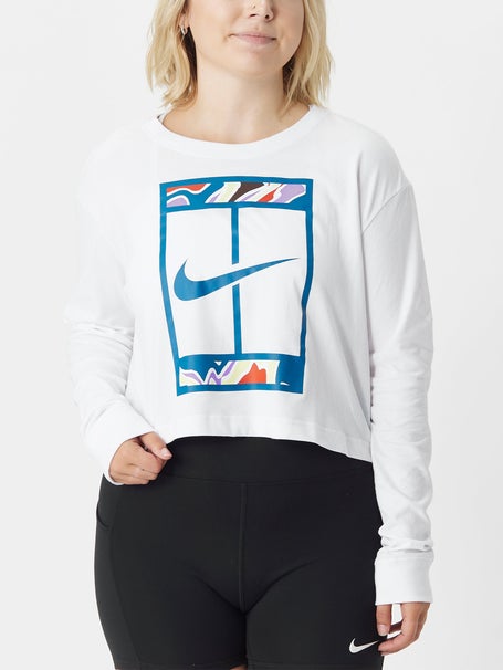 Nike Womens Slam Crop Long Sleeve