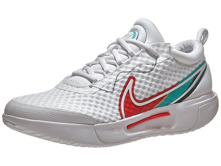 NikeCourt Zoom Pro White/Teal/Red Mens Shoe