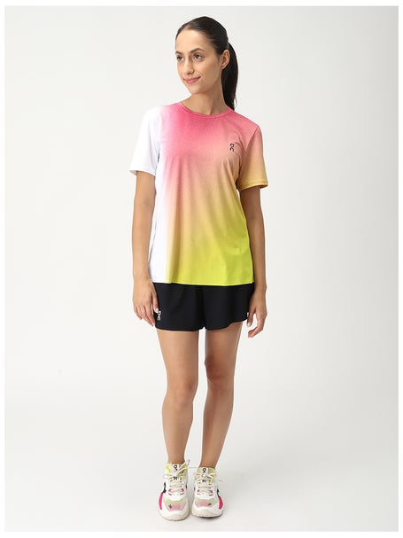 ON Womens Court Tee - White/Lime