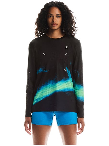 ON Womens Pace Mesh Long-T Black  Horizon