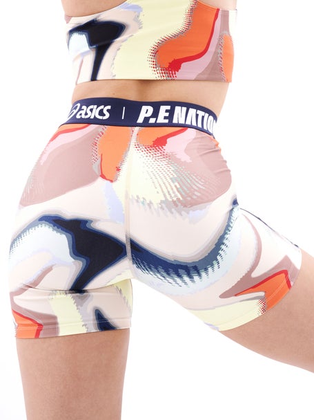 P.E Nation Womens Kaizen Bike Short in ASICS Print