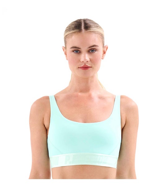 P.E Nation Womens Backcheck Sports Bra in Aqua