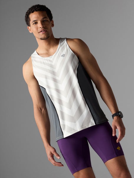 rabbit Mens Tempo Tank Grey Zebra