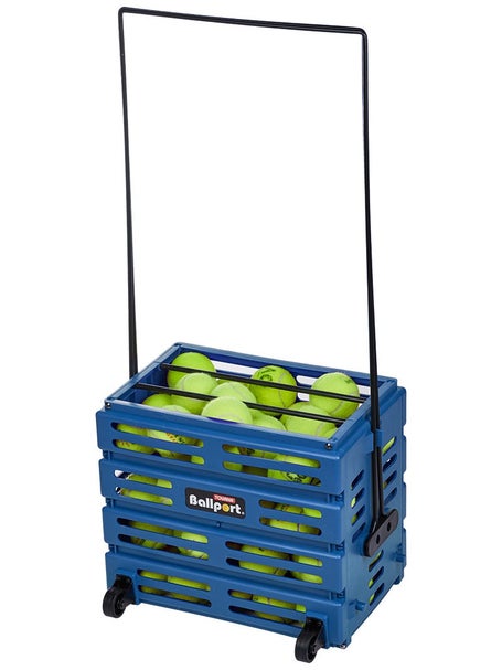 Tourna Ballport 80 Ball Basket With Wheels Blue