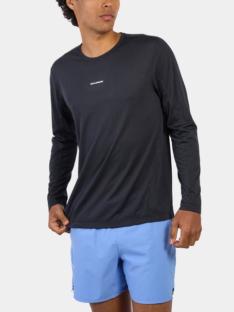 Salomon Mens SHKout Long Sleeve Tee Deep Black