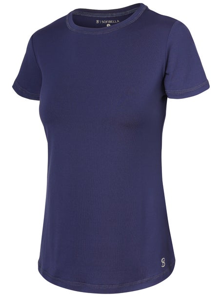 Sofibella Womens UV Short Sleeve Top - Navy