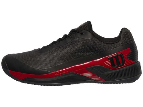 Wilson Rush Pro 4.0 CLASH CLAY Black/Red Mens Shoe