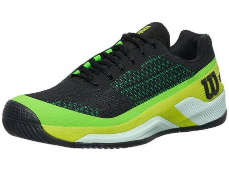 Wilson Rush Pro Extra Duty Bk/Yellow/Green Mens Shoe