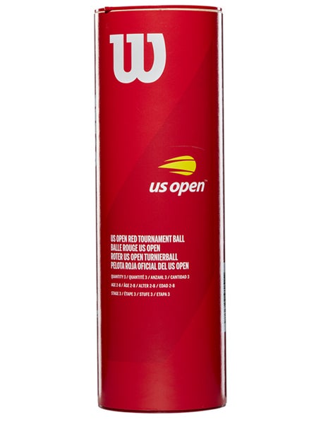 Wilson US Open Starter Red 3 Ball Can