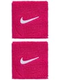 Nike Swoosh Singlewide Wristbands 2 Pk Vivid Pink/White