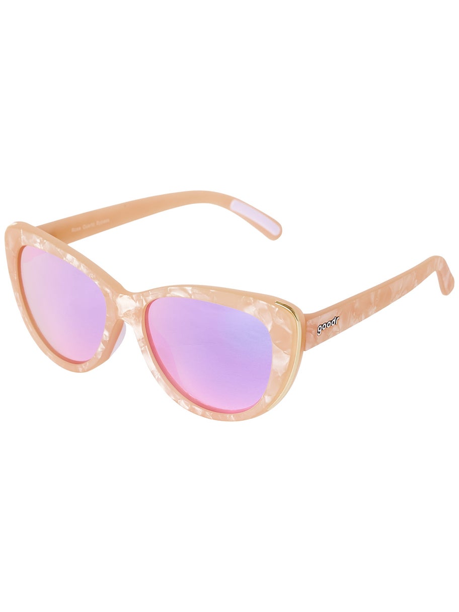 goodr Runway Sunglasses Rose Quartz Bypass Tennis Only