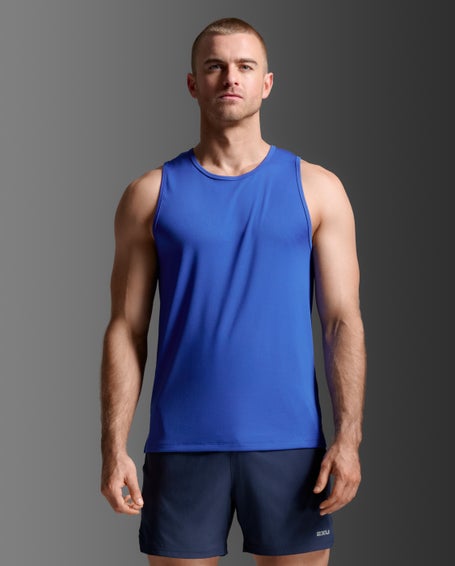 2XU Mens Aero Mesh Tank Surf