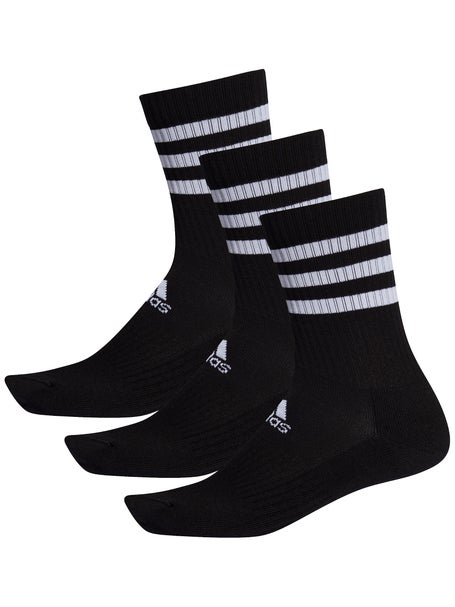 Adidas Cushion Crew 3-Pack Socks Striped Black
