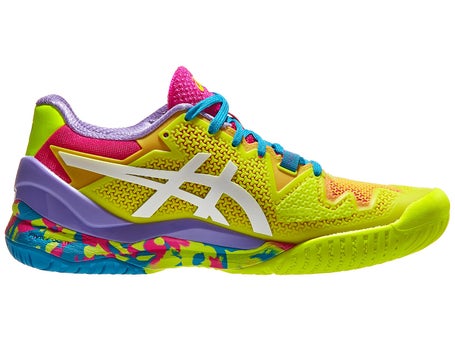 Asics Gel Resolution 8 Safety Yellow/Wht Women's Shoe | Tennis Only