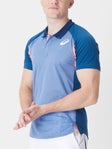 ASICS Men's Paris Match Polo Blue XL