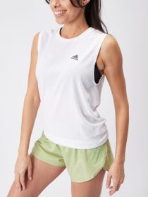 adidas Women's Run Icon 3B Muscle Tank White