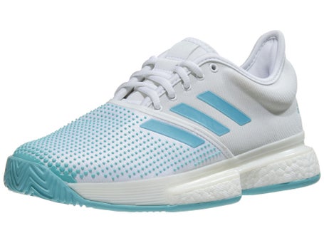 adidas SoleCourt Boost Parley White/Blue Womens Shoes