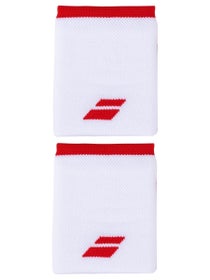 Babolat Logo Jumbo Wristband White/Fiesta Red