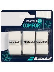 Babolat Pro Tour 2.0 Overgrips White 3 Pack