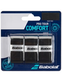 Babolat Pro Tour Overgrips Black 3 Pack