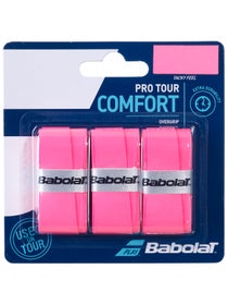 Babolat Pro Tour Overgrips Pink 3 Pack